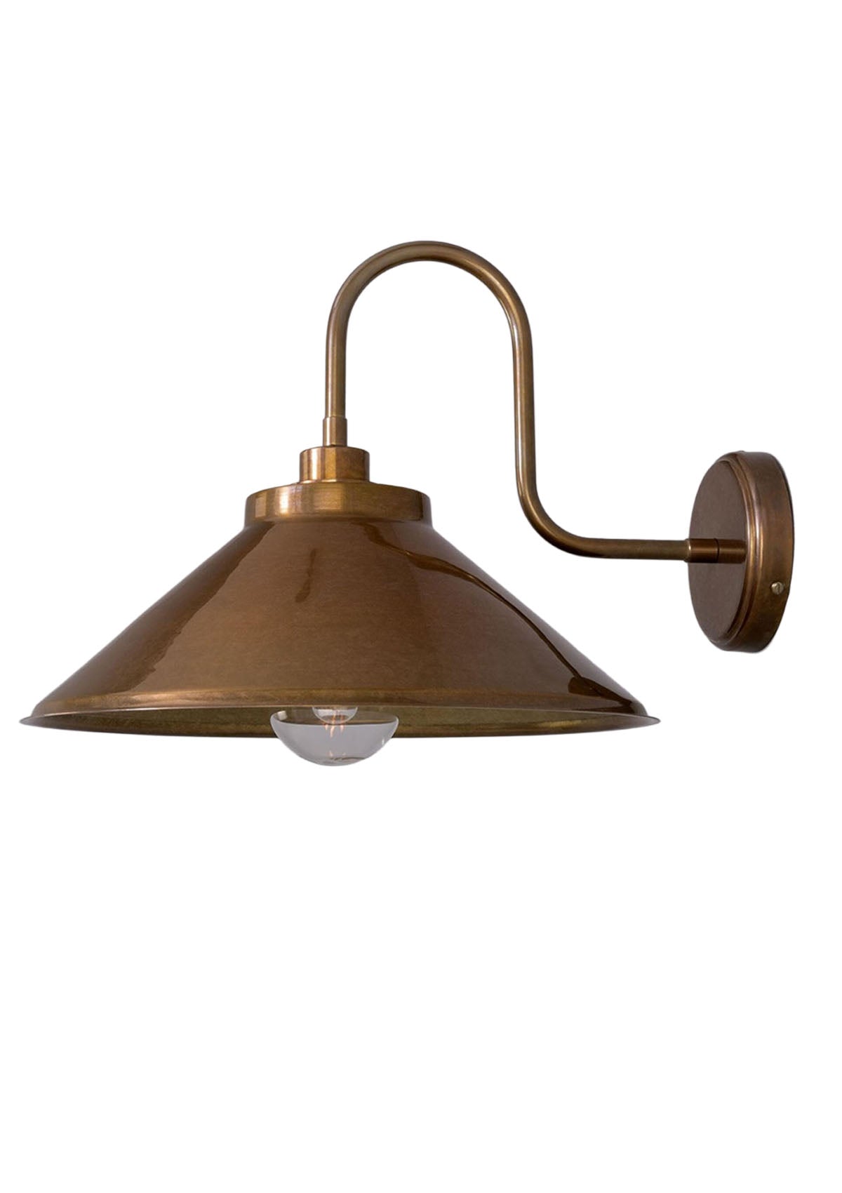 Nerissa Brass Swan Neck Wall Sconce