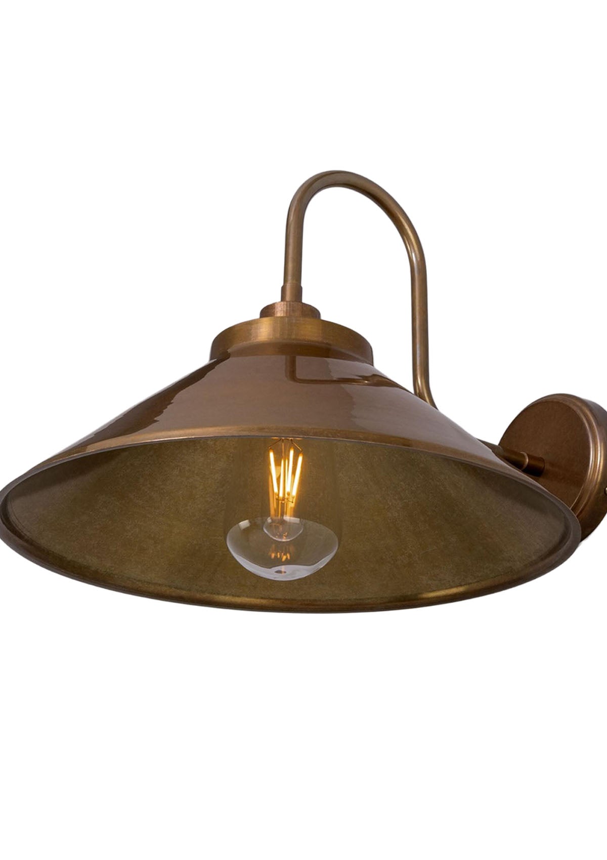 Nerissa Brass Swan Neck Wall Sconce