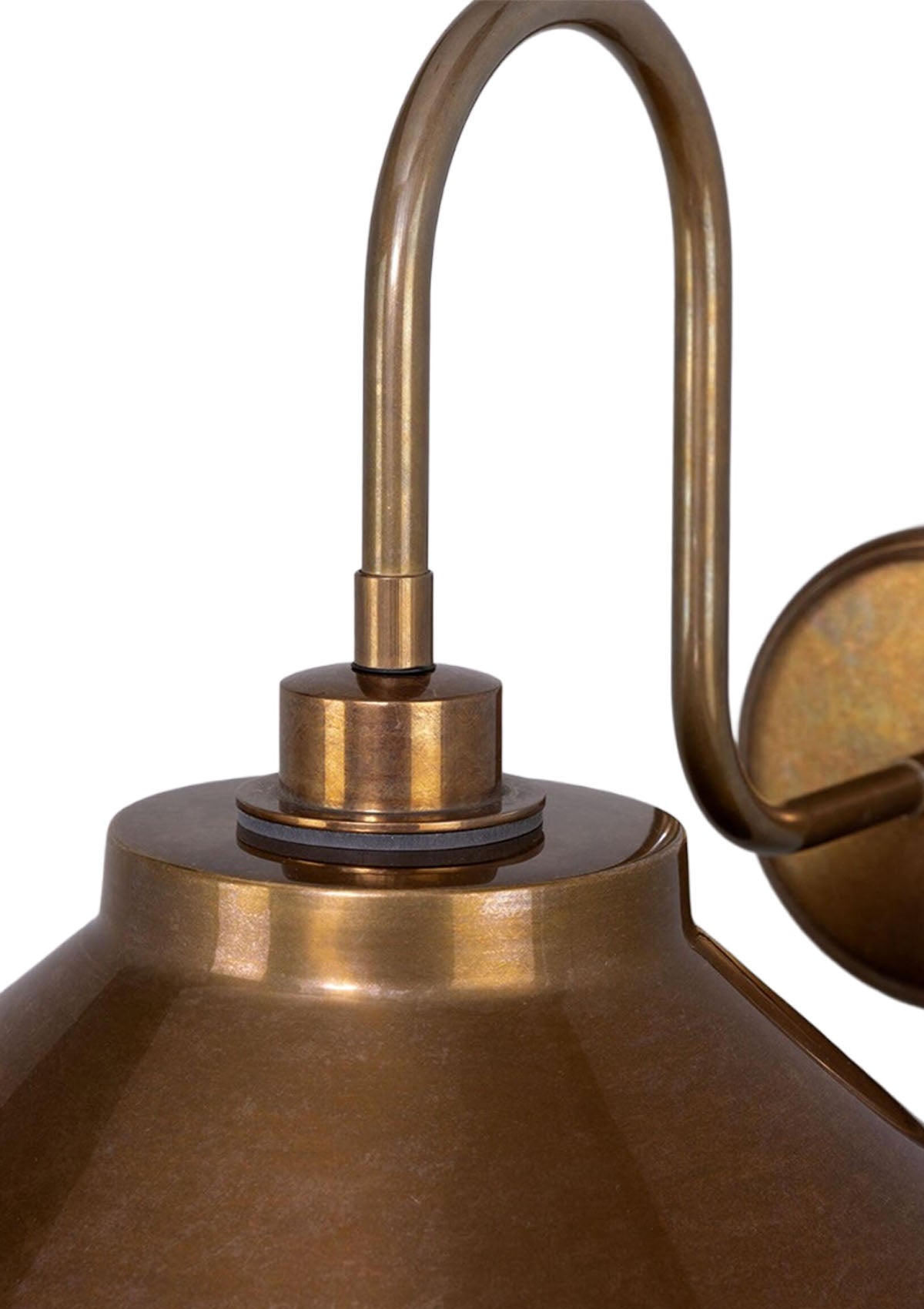 Nerissa Brass Swan Neck Wall Sconce