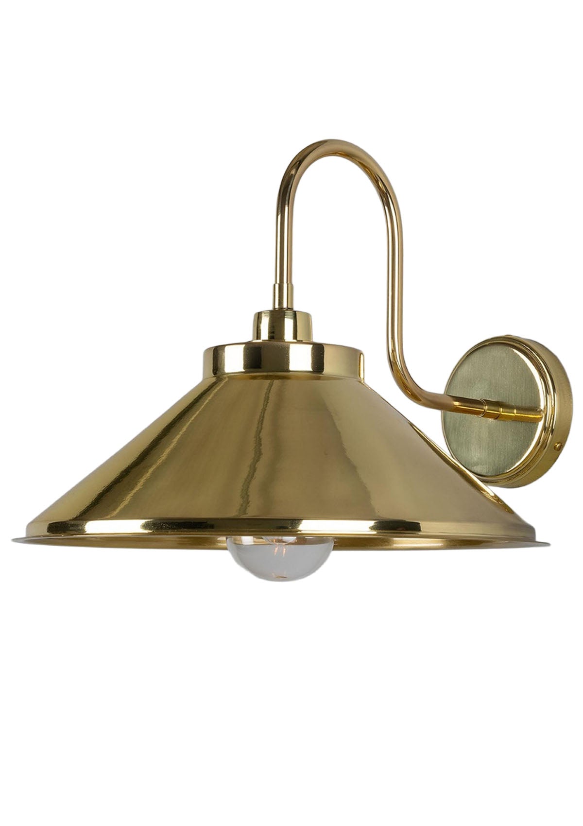 Nerissa Brass Swan Neck Wall Sconce