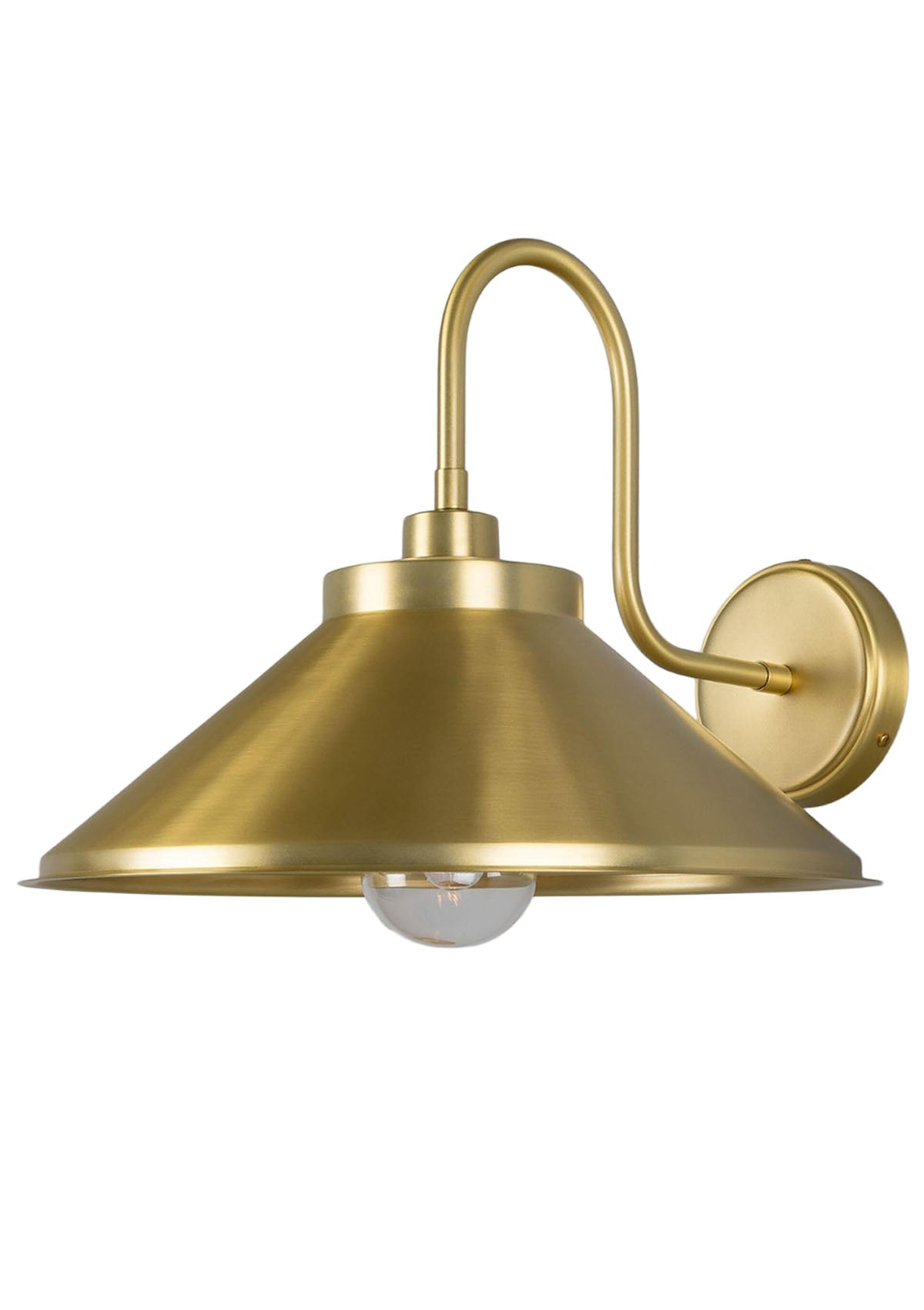Nerissa Brass Swan Neck Wall Sconce