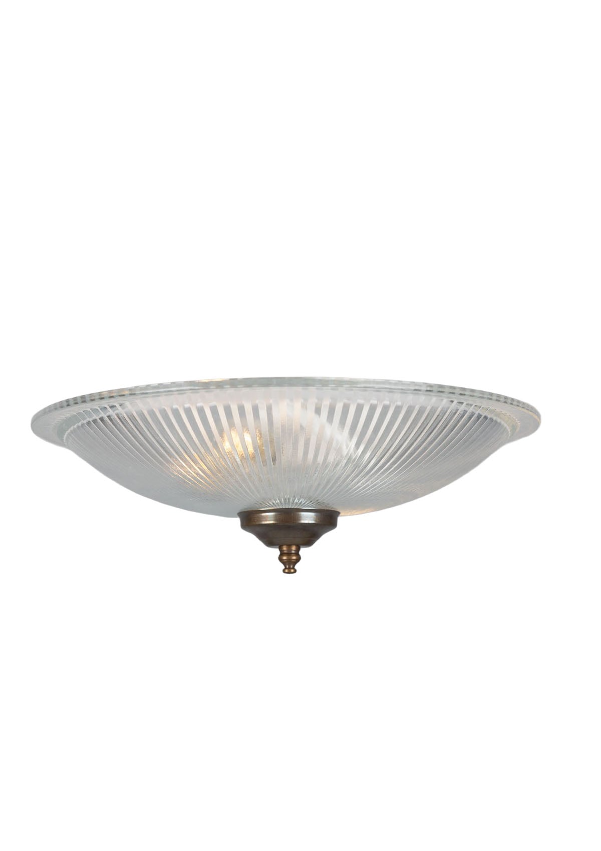 Nicosa Shallow Prismatic Glass Flush Ceiling Light