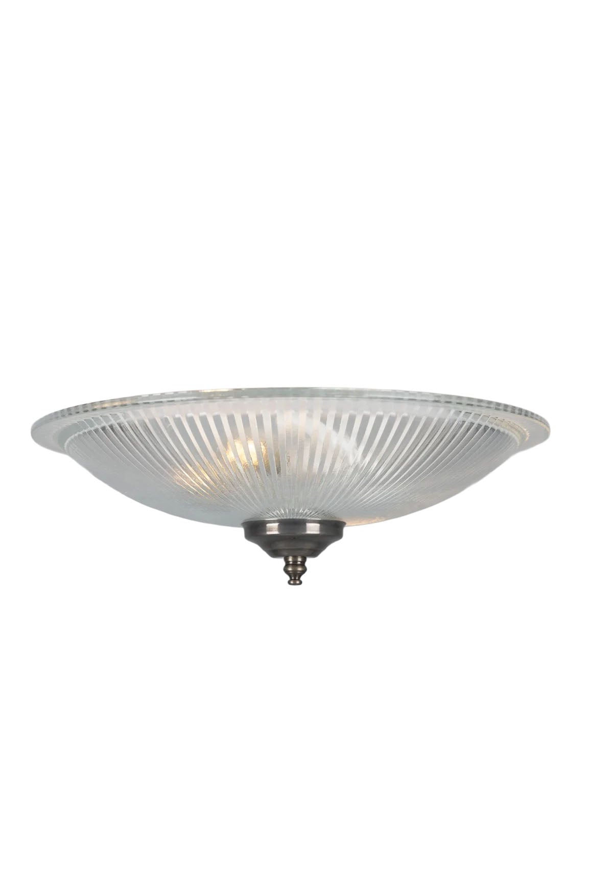 Nicosa Shallow Prismatic Glass Flush Ceiling Light