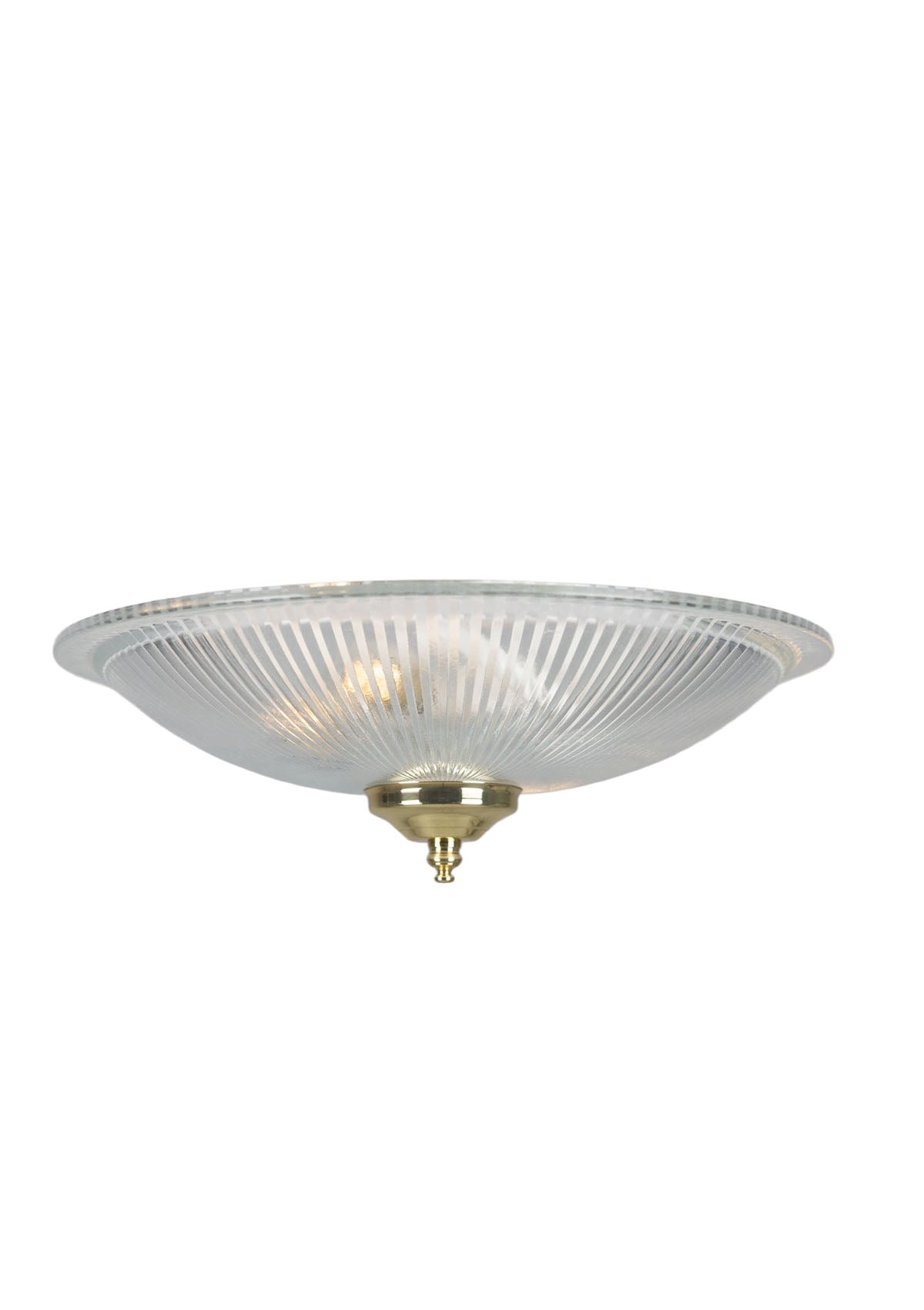 Nicosa Shallow Prismatic Glass Flush Ceiling Light