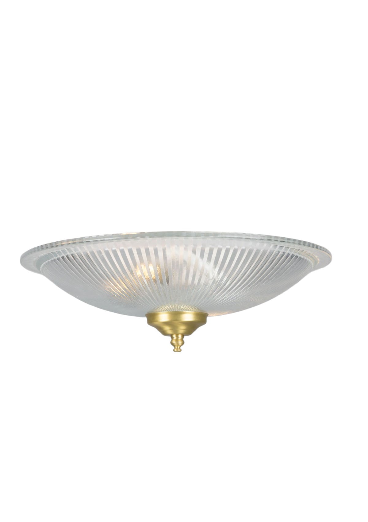 Nicosa Shallow Prismatic Glass Flush Ceiling Light