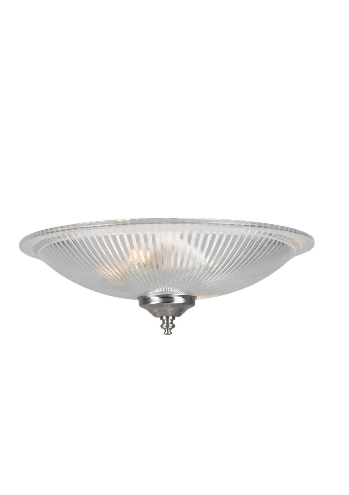 Nicosa Shallow Prismatic Glass Flush Ceiling Light