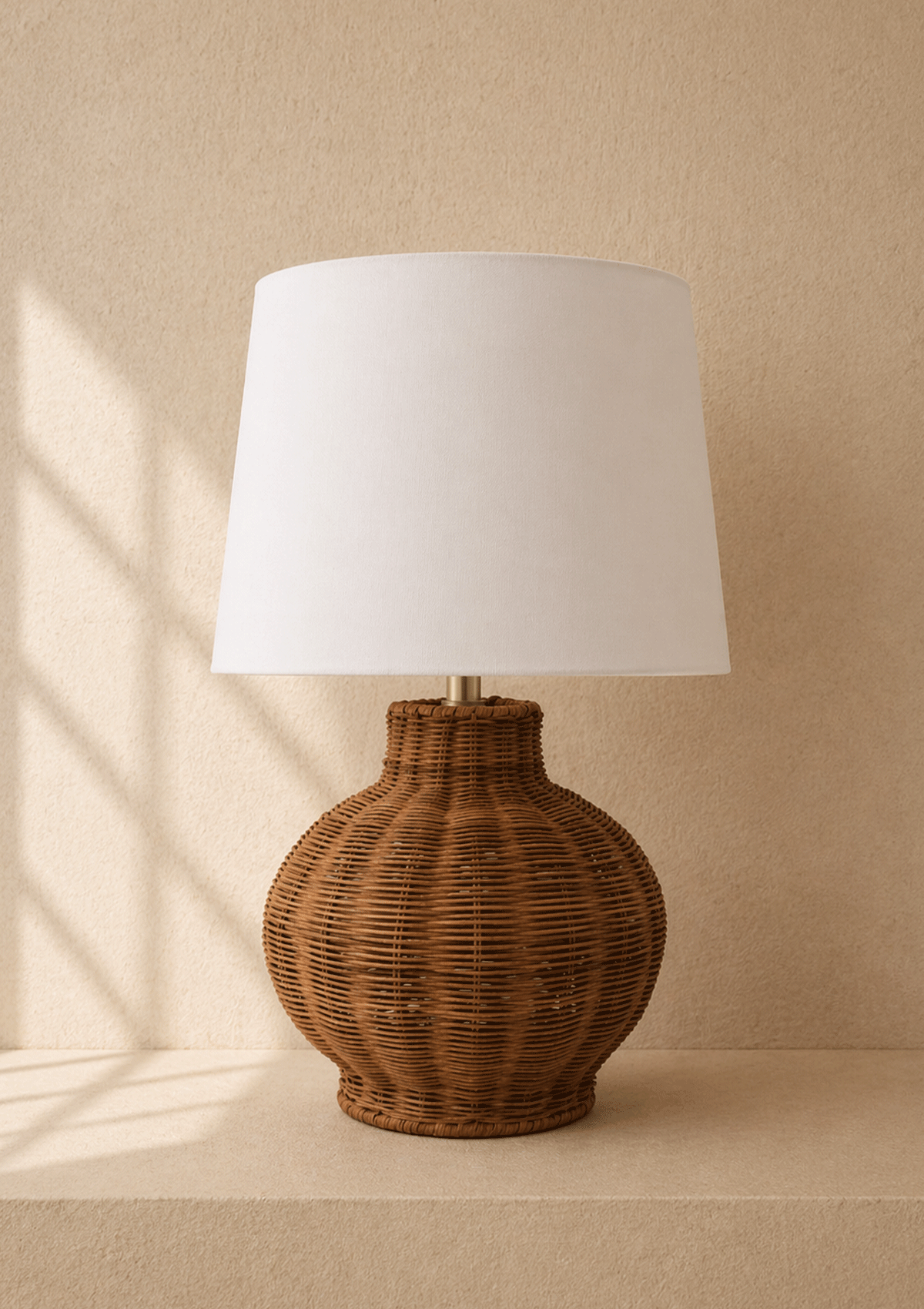 Noa Rattan Oversized Table Lamp