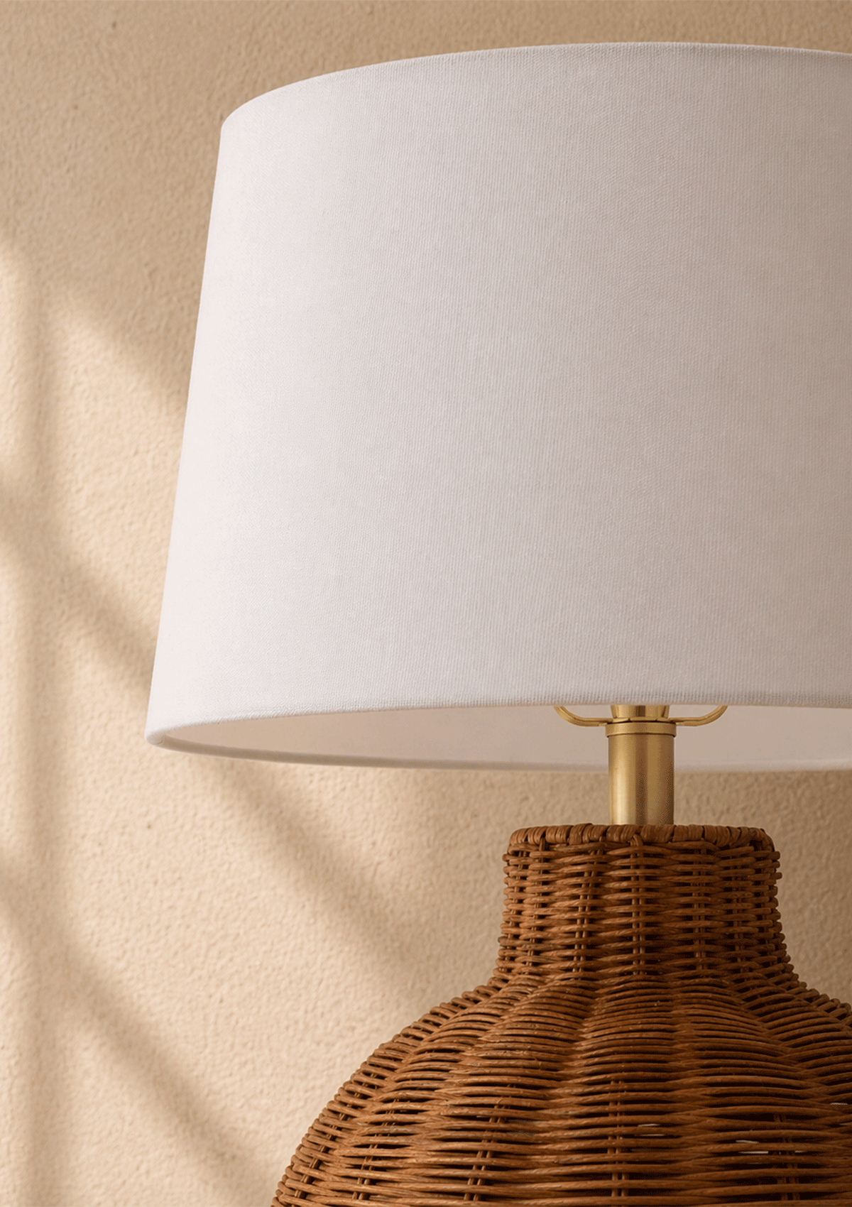 Noa Rattan Oversized Table Lamp