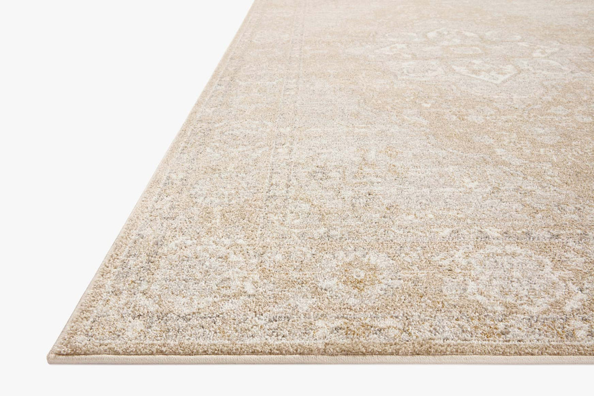 Odette Beige/Silver Rug – corner detail