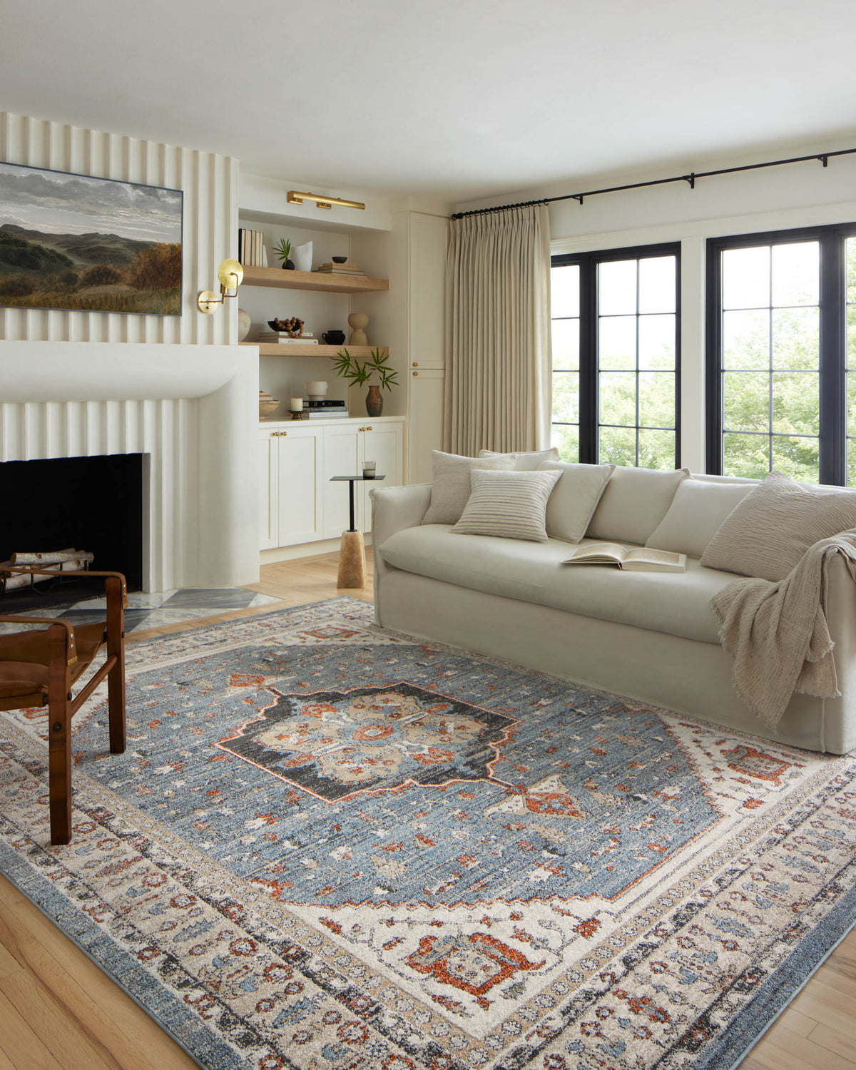 Odette Sky/Multi Rug – room scene