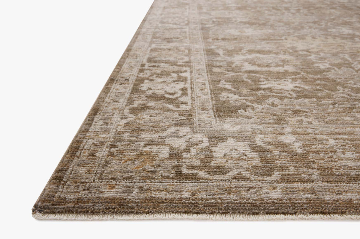 Pace Bark/Natural Rug – corner detail