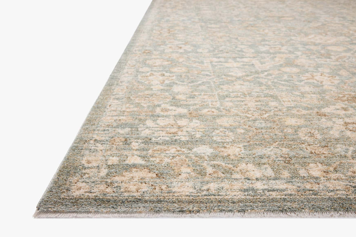 Palma Blue/Natural Rug – corner detail