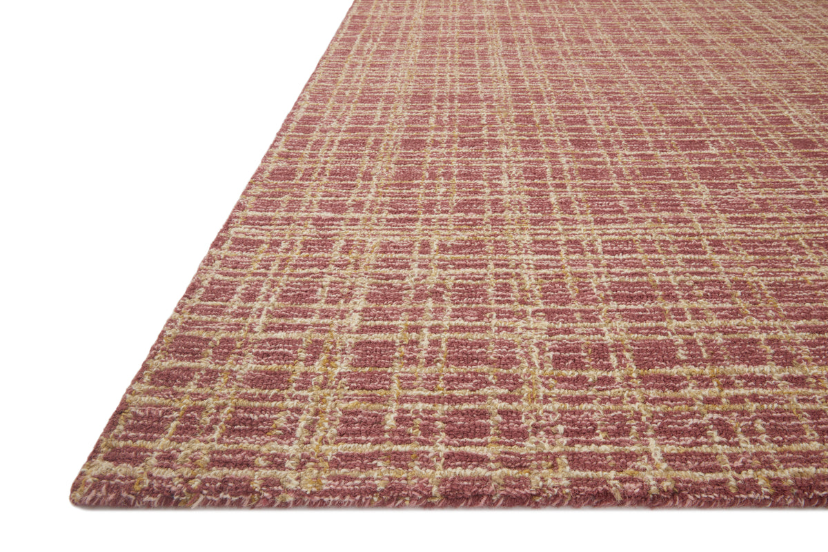 Polly Berry/Natural Rug – corner detail