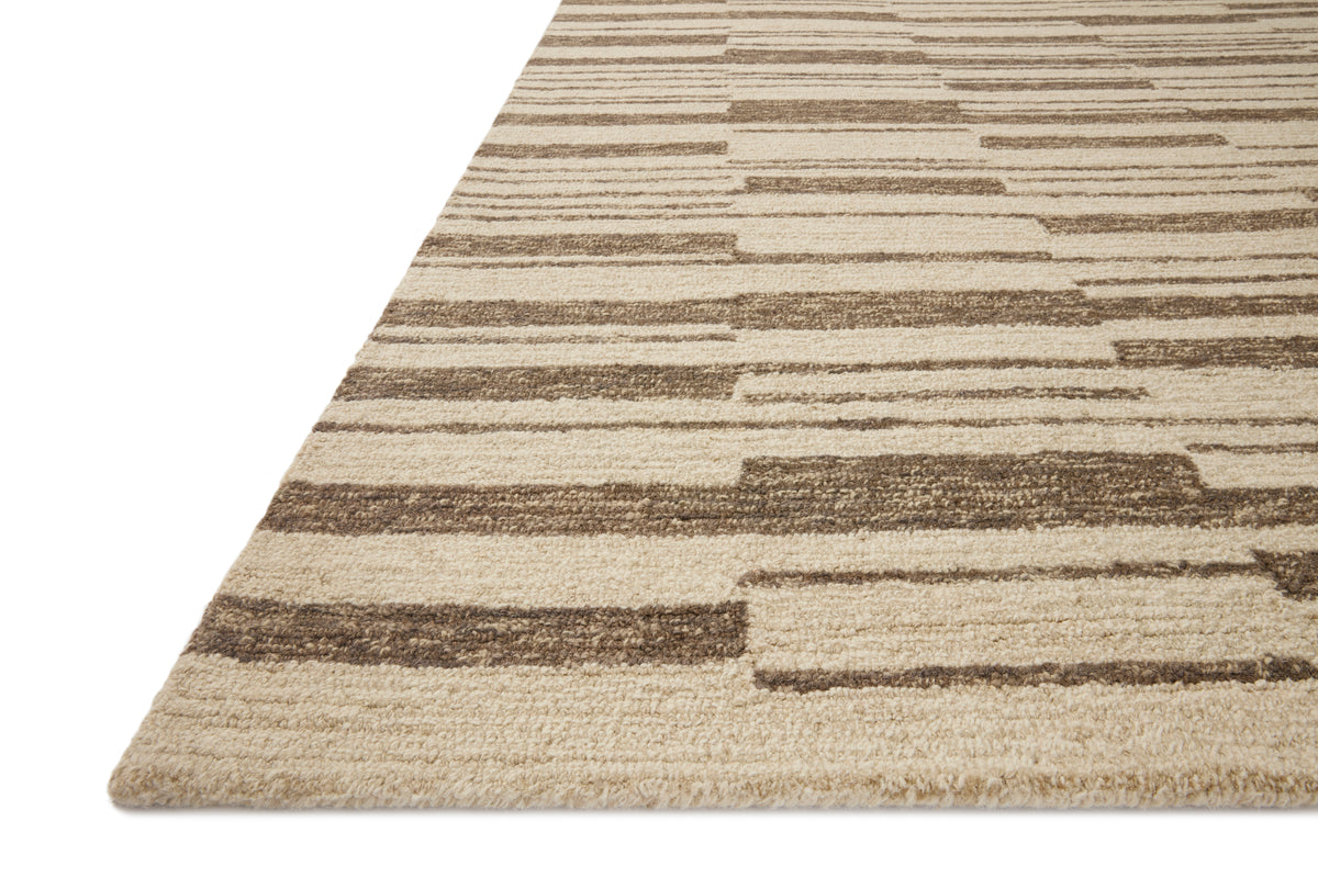 Polly Beige/Tobacco Rug – corner detail