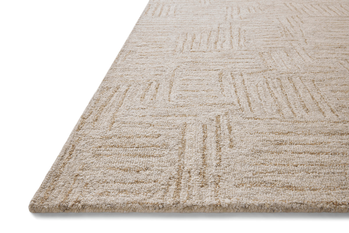 Polly Smoke/Sand Rug – corner detail