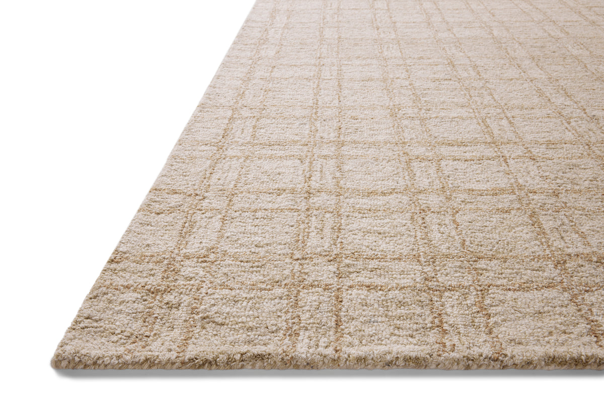 Polly Khaki/Sand Rug – corner detail
