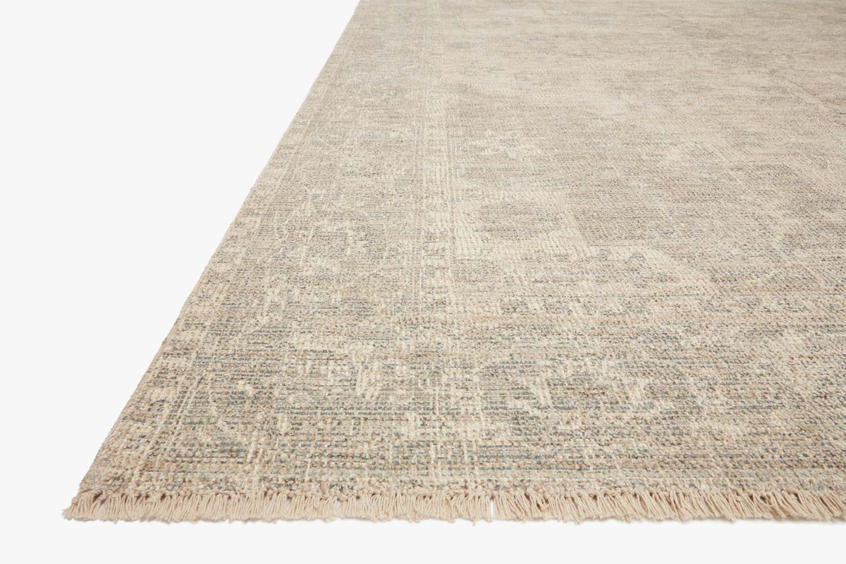 Priya Ivory/Grey Rug – corner detail