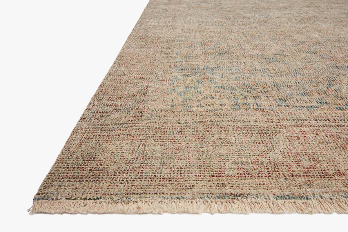 Priya Denim/Rust Rug – corner detail