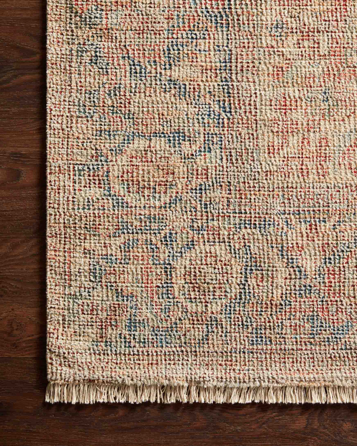 Priya Brick/Navy Rug – detail