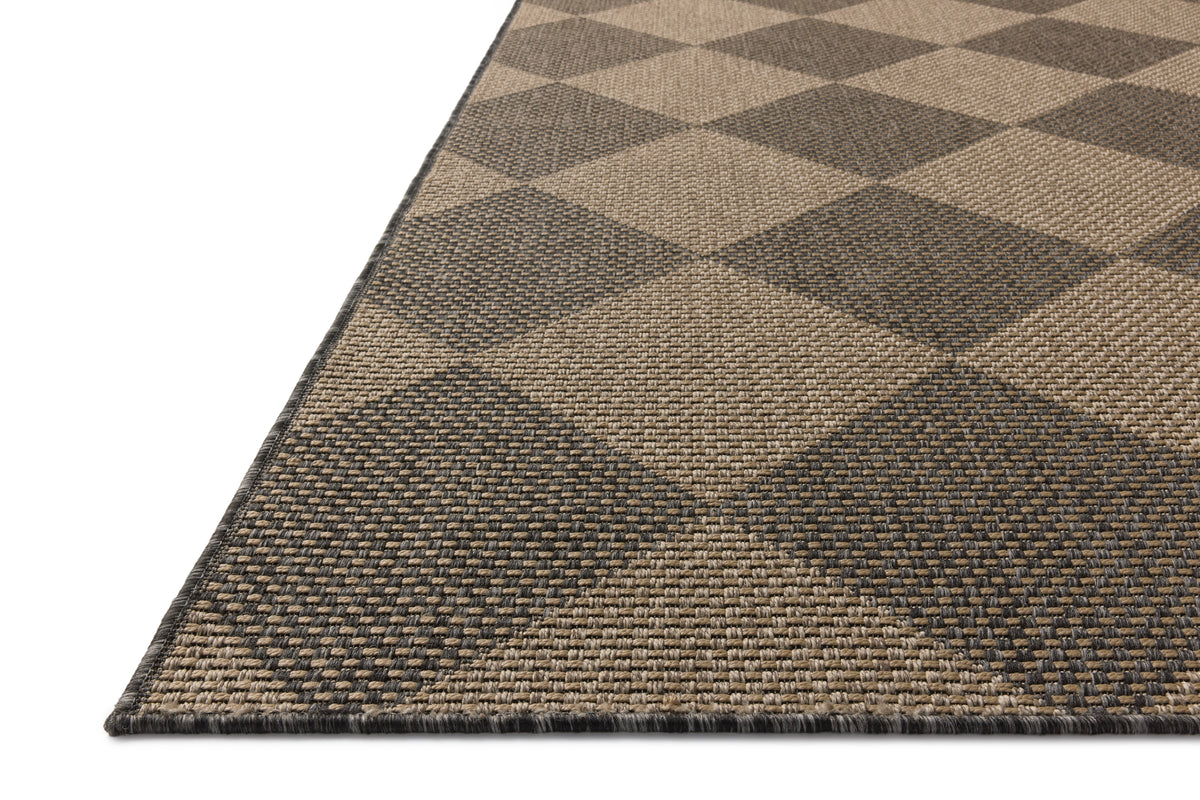 Providence Graphite/Sand Rug – corner detail