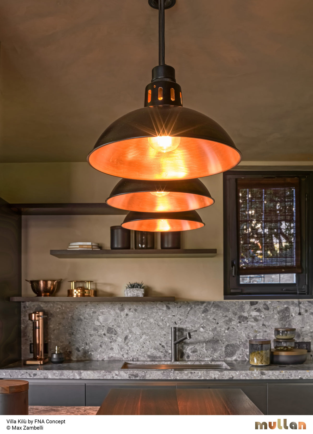 Paris Industrial Brass Pendant Light – Switzerland. Designed by FNA Concept.