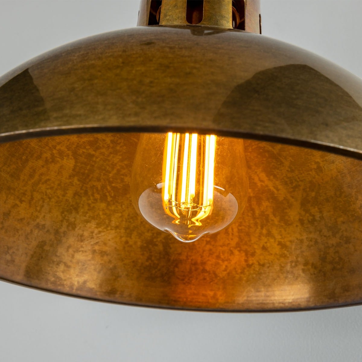 Paris Industrial Brass Swan Neck Wall Sconce – Detail