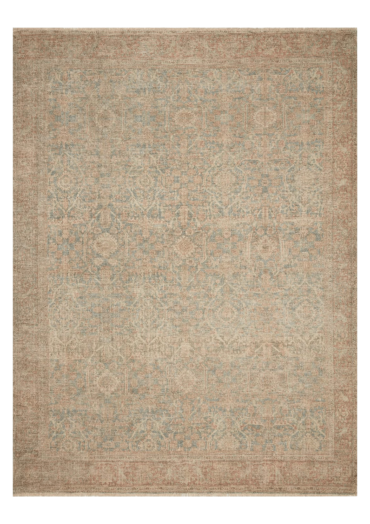 Priya Denim/Rust Rug