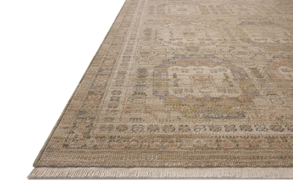 Reign Linen/Lilac Rug – corner detail