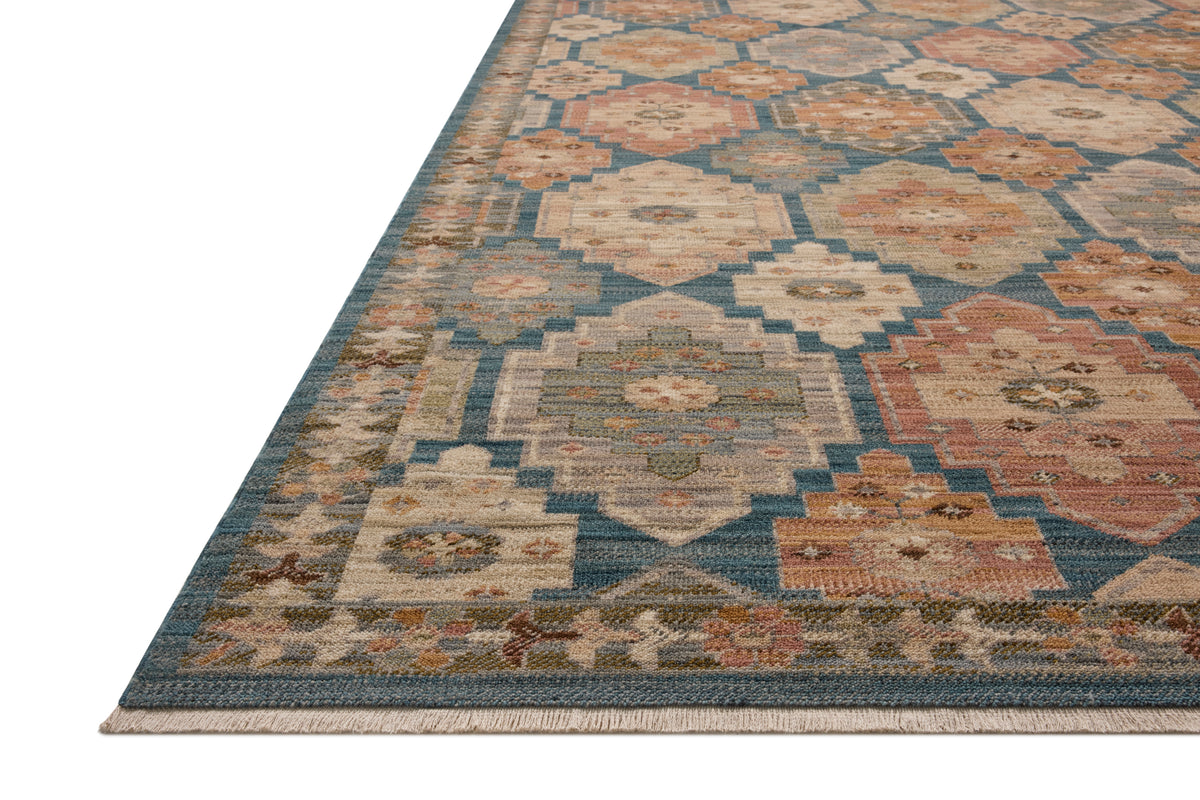 Reign Blue/Multi Rug – corner detail