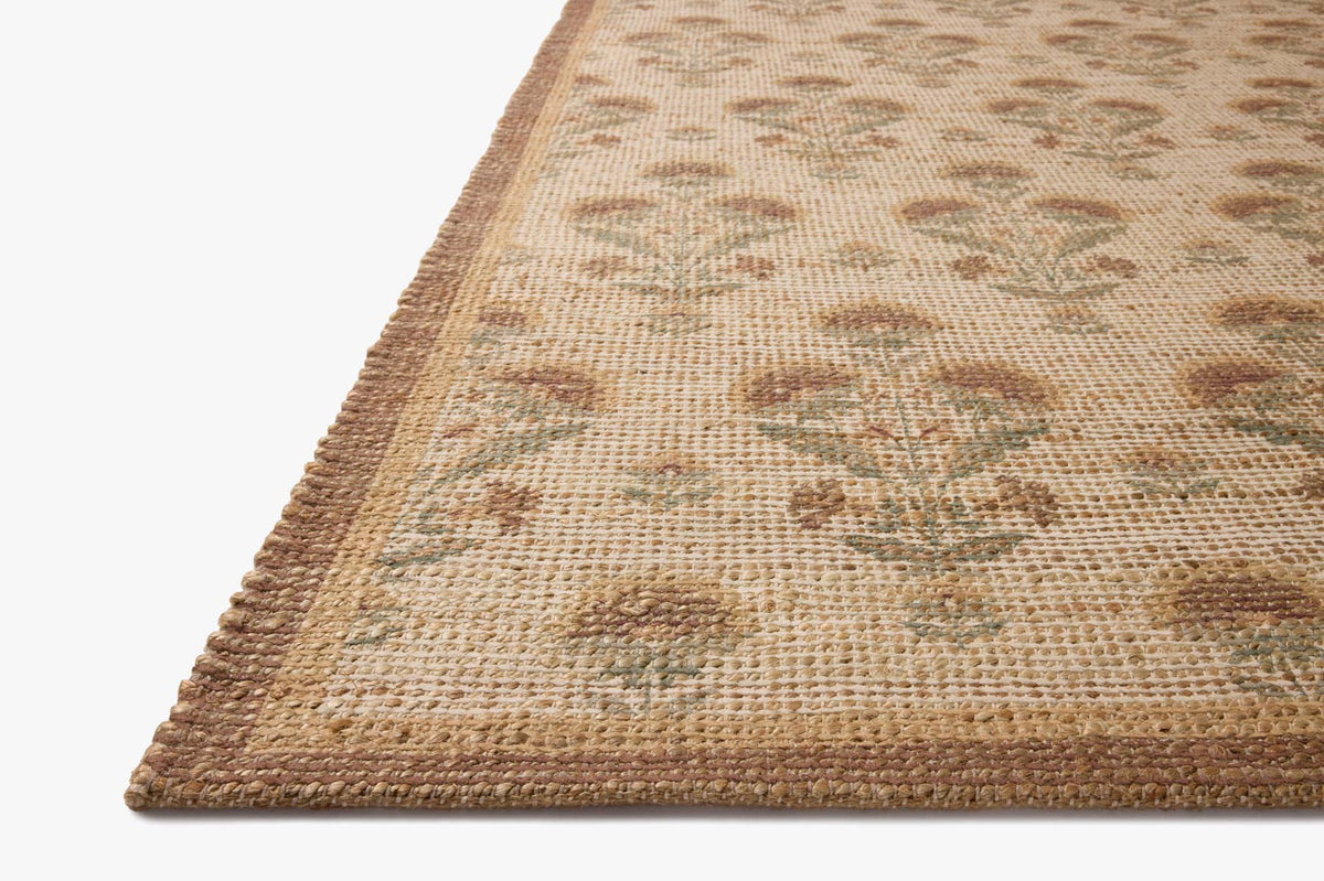 Rue Wheat/Sage Rug – corner detail