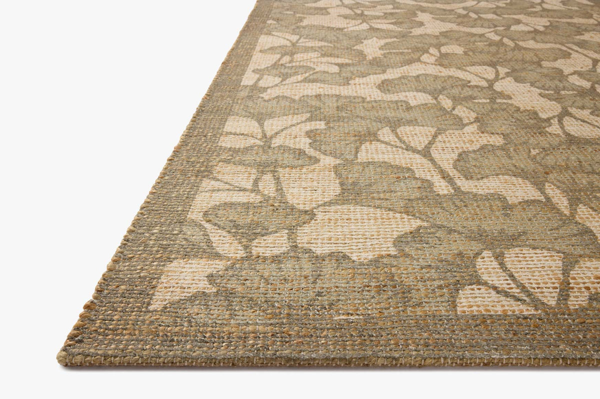 Rue Olive/Sage Rug – corner detail
