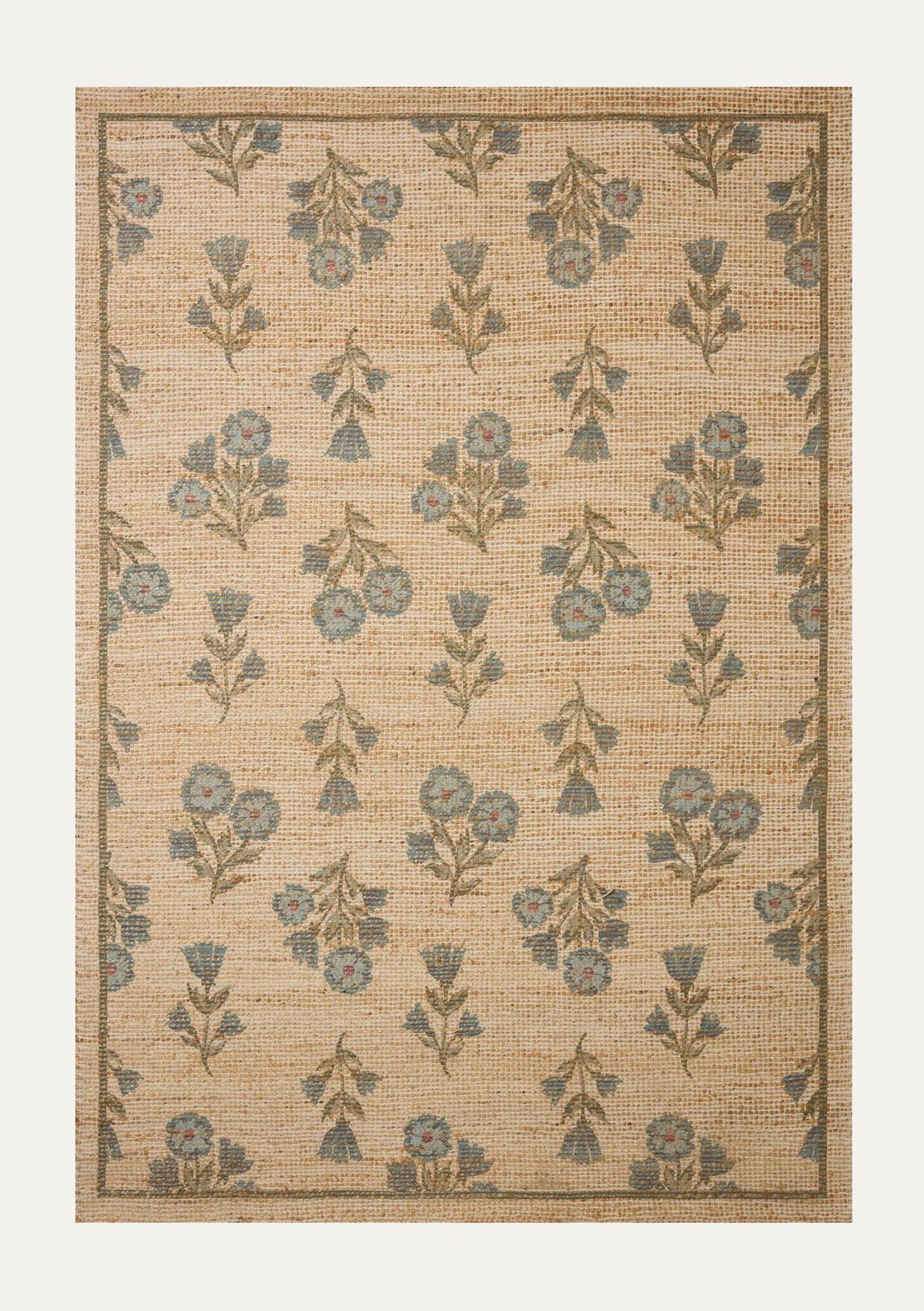 Rue Moss/Blue Rug