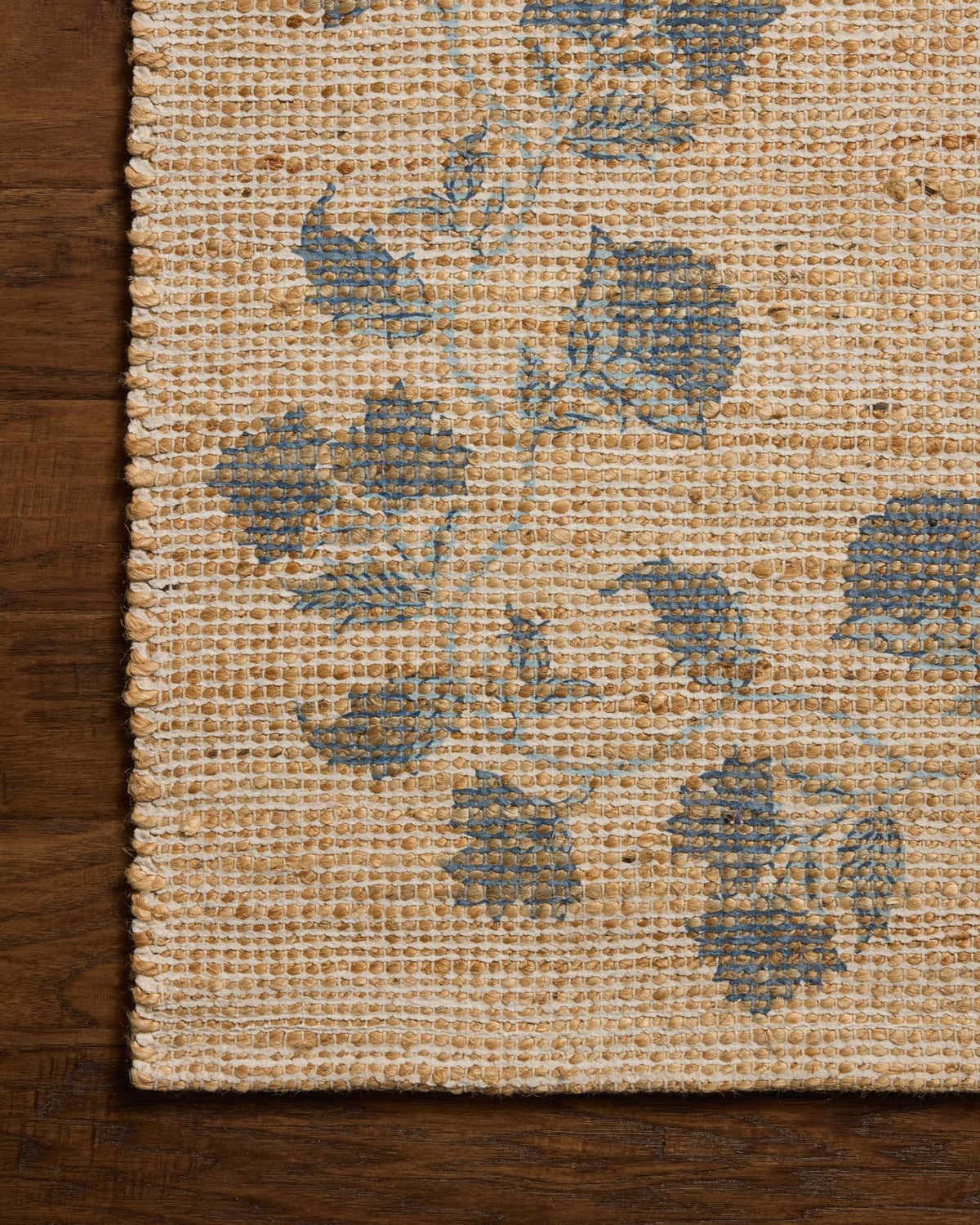 Rue Natural/Denim Rug – detail