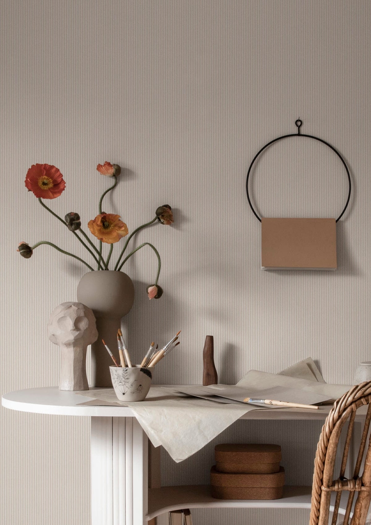 Rand Wallpaper in Sandstone
