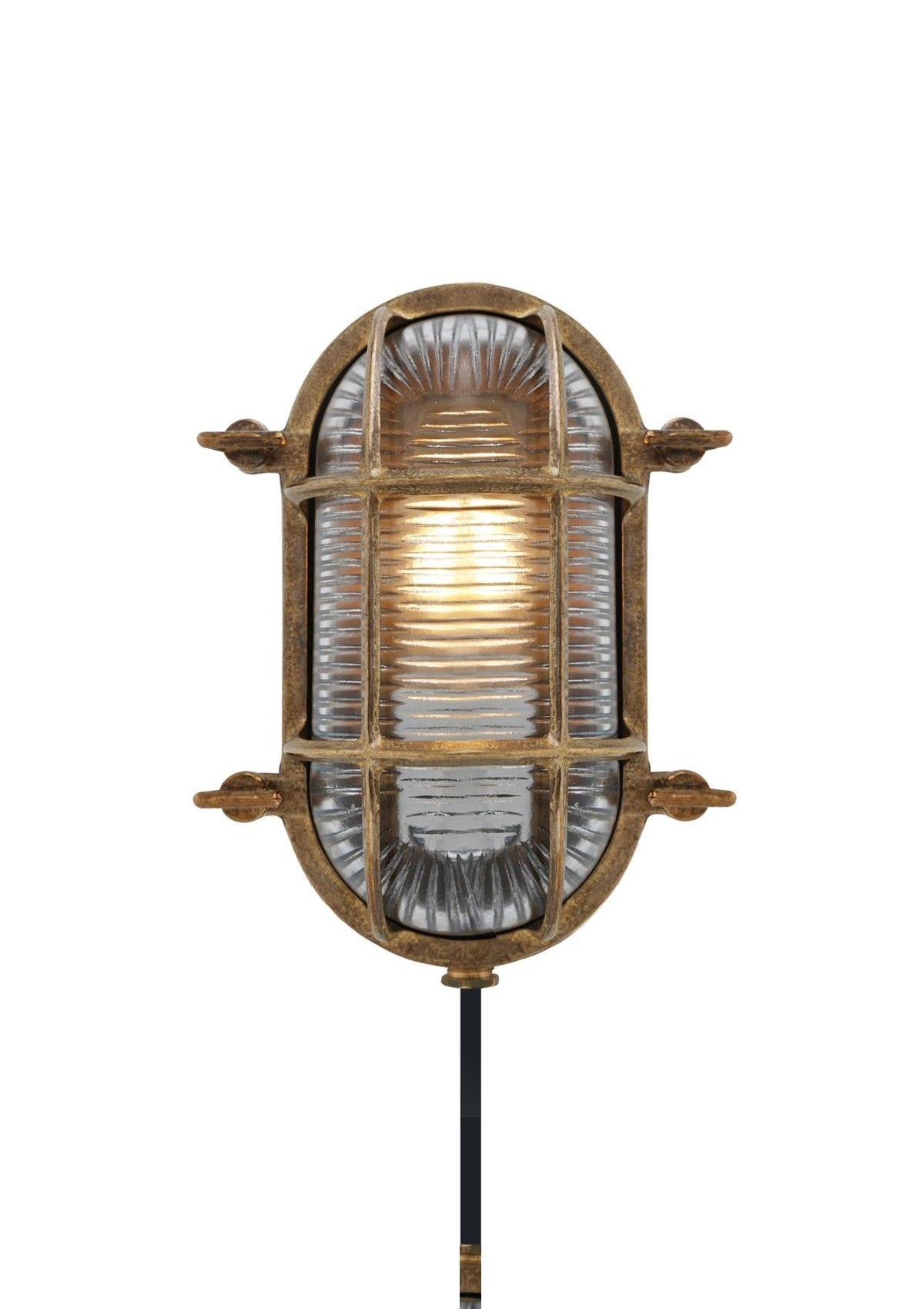 Ruben Small Brass Oval Marine Light – Natural Brass