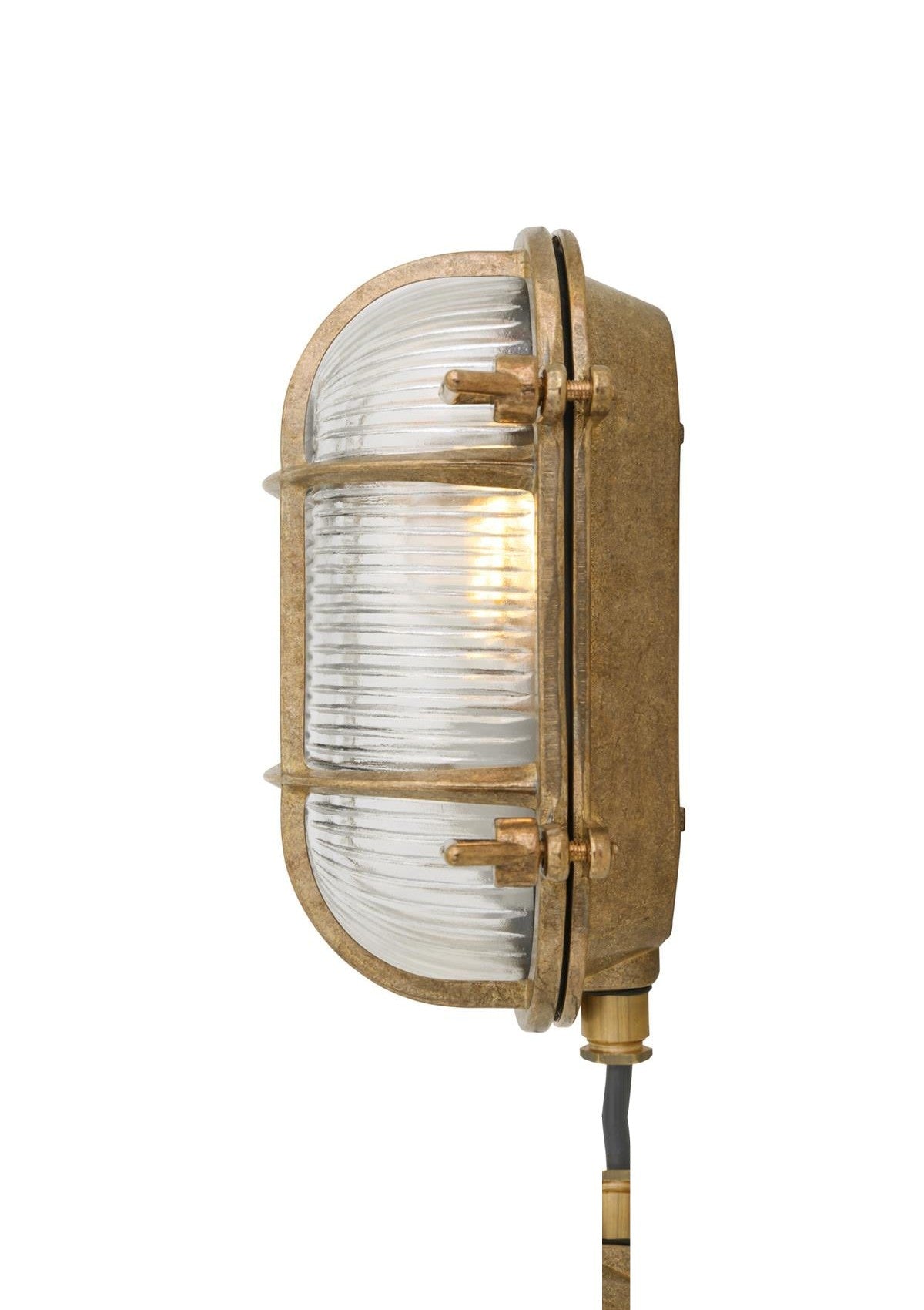Ruben Small Brass Oval Marine Light – Natural Brass