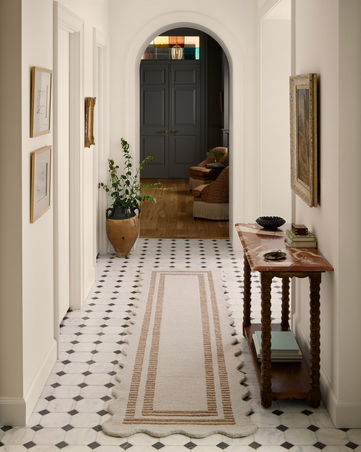 Scottie Ivory/Rust Rug – alternate view