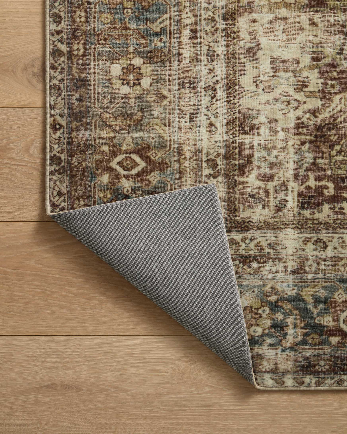 Sinclair Rust/Lagoon Rug – detail