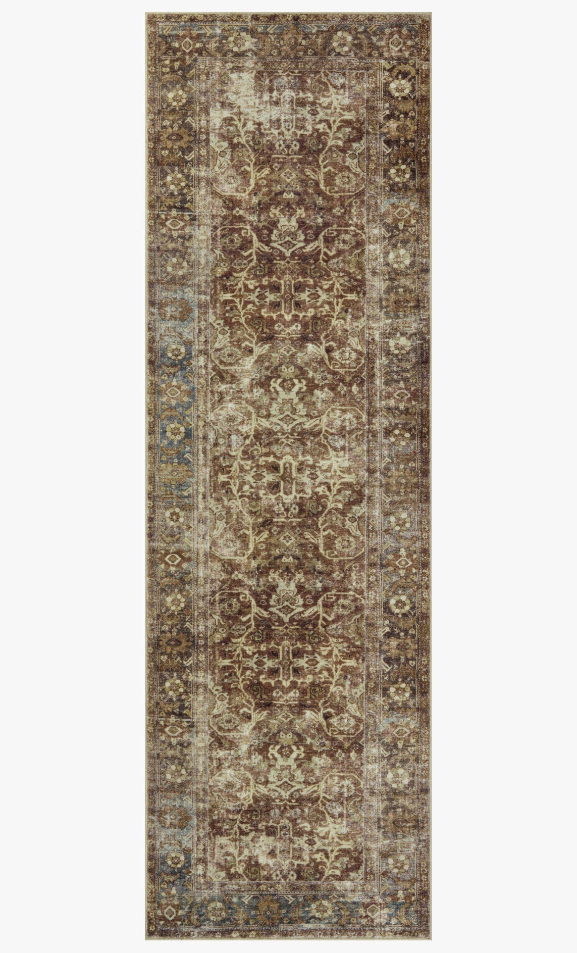 Sinclair Rust/Lagoon Rug – alternate view