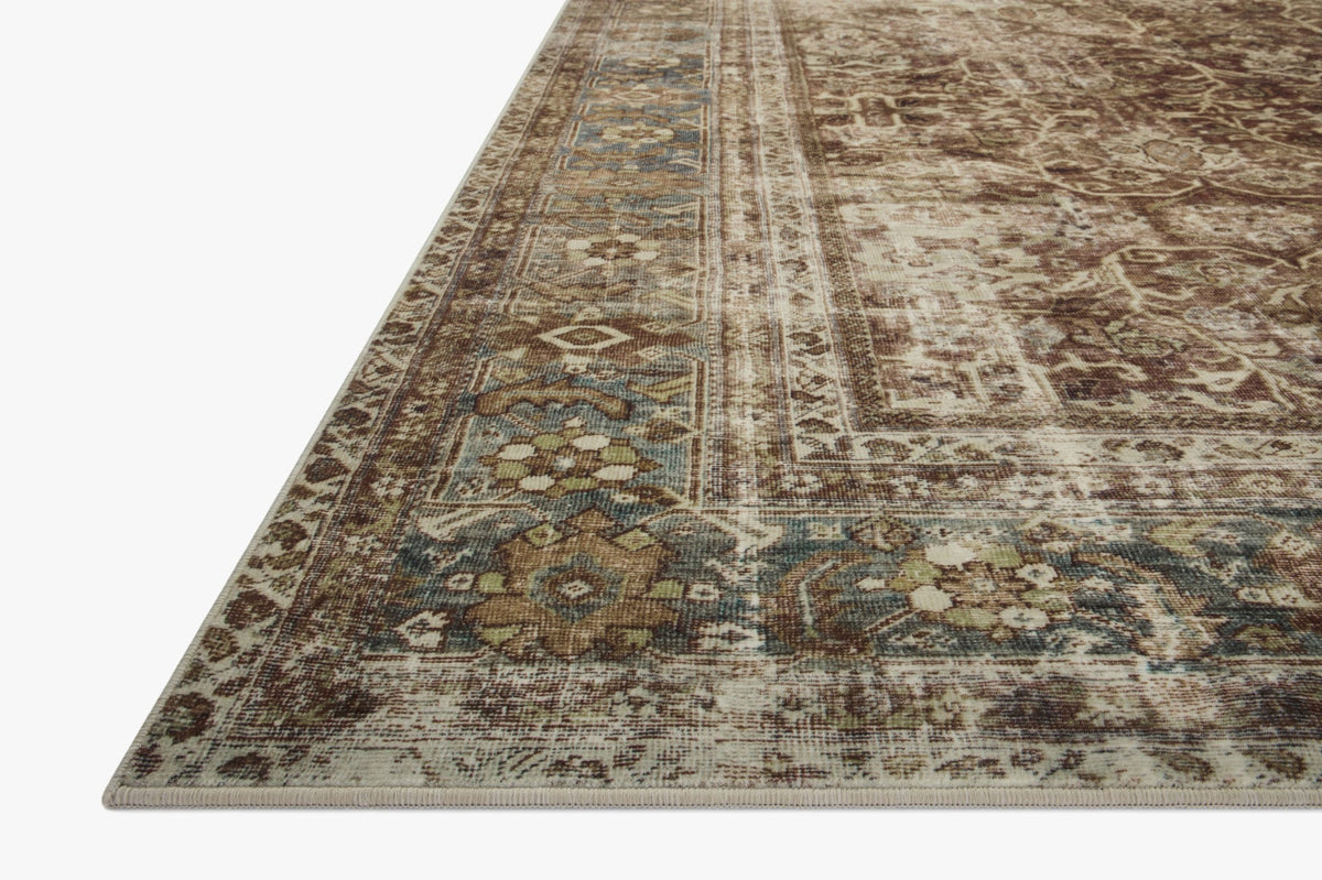 Sinclair Rust/Lagoon Rug – corner detail
