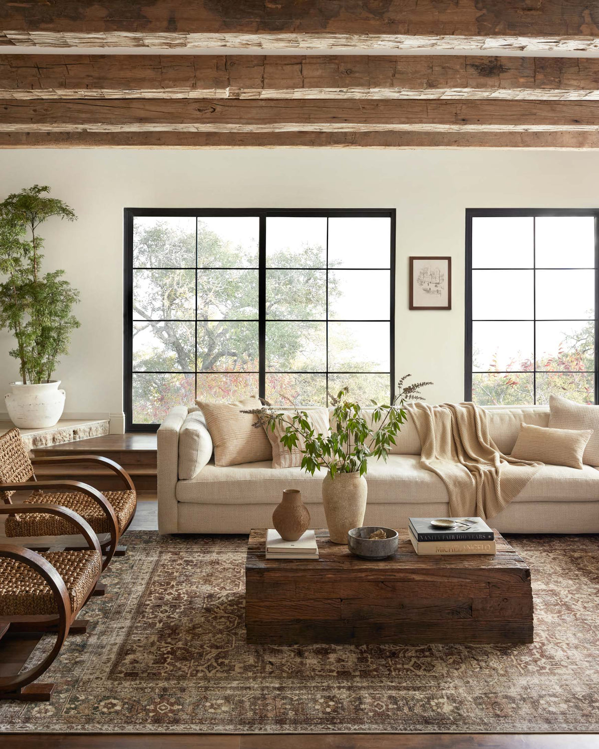 Sinclair Rust/Lagoon Rug – room scene