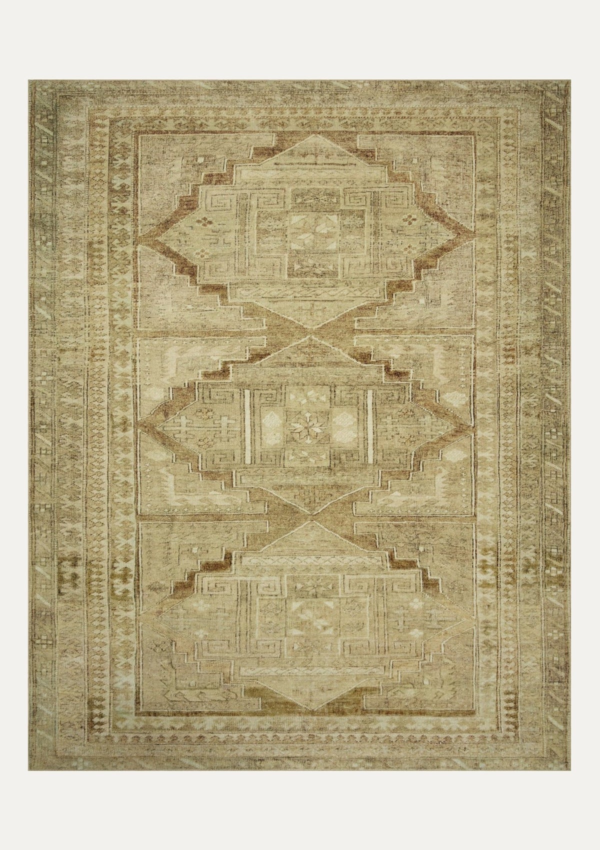 Sinclair Khaki/Tobacco Rug | Magnolia Home by Joanna Gaines × Loloi