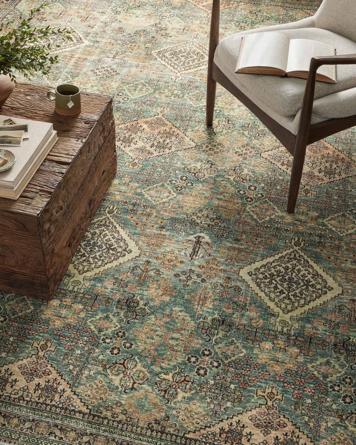 Sinclair Turquoise/Multi Rug – detail