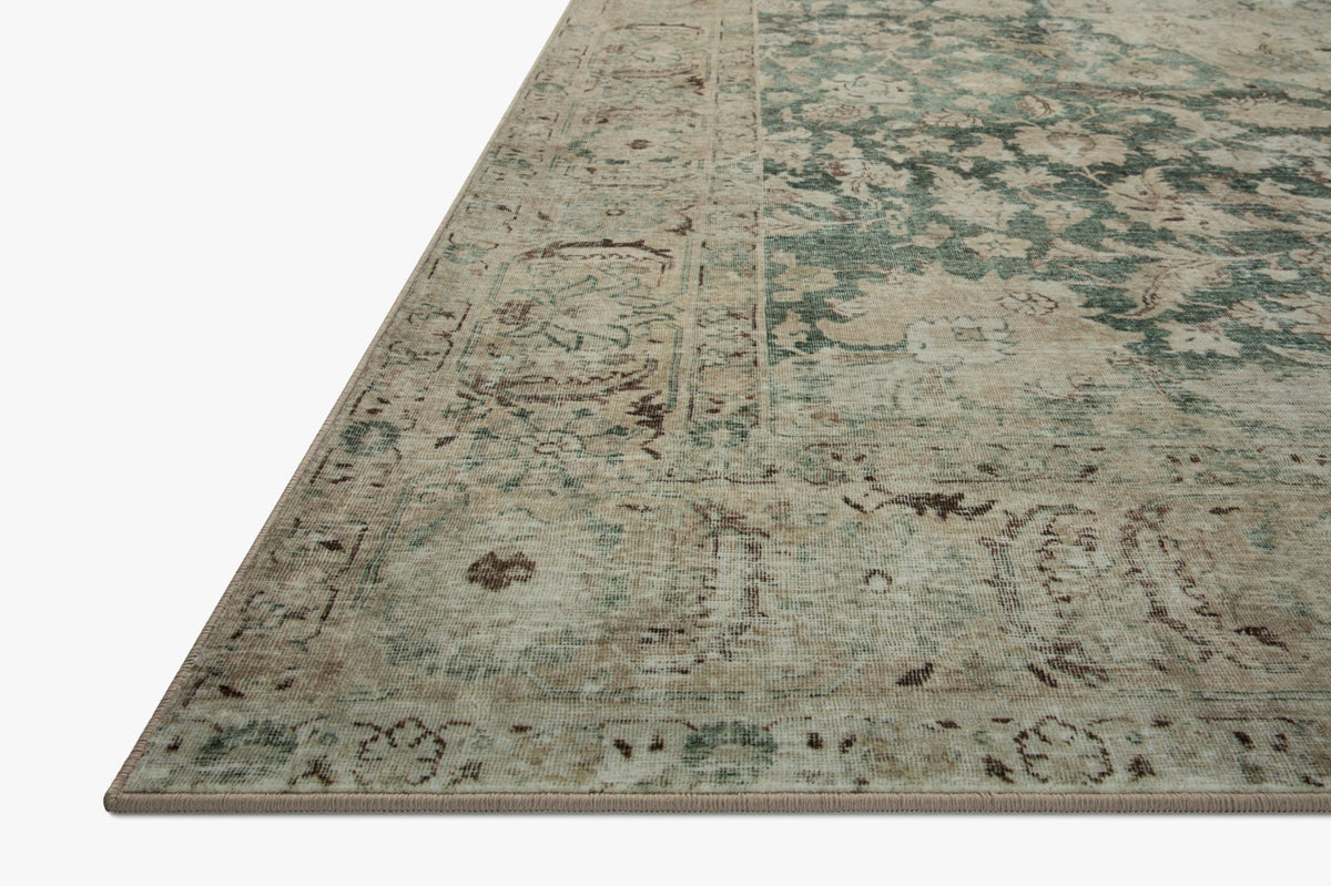 Sinclair Jade/Sand Rug – corner detail
