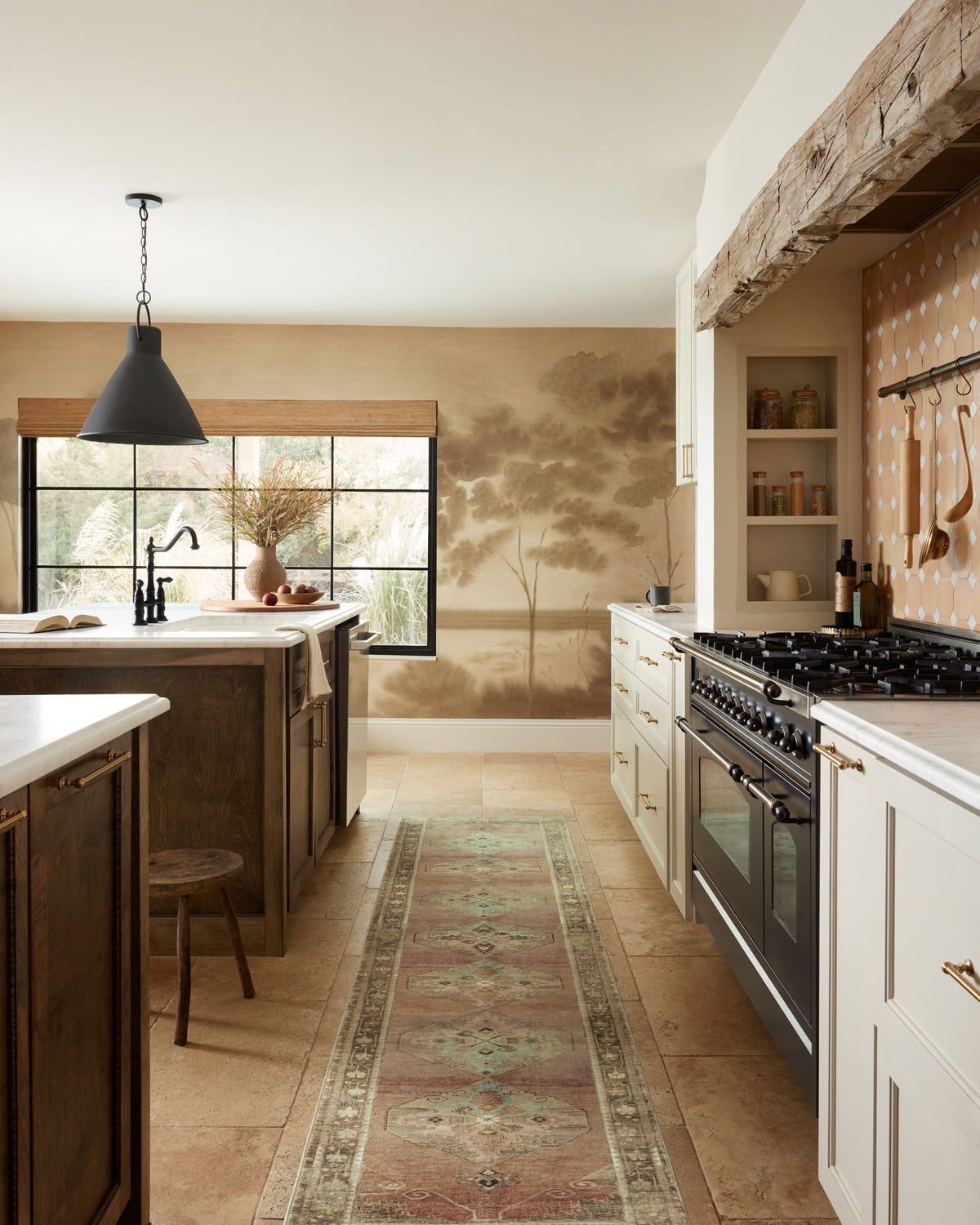 Sinclair Clay/Tobacco Rug – room scene