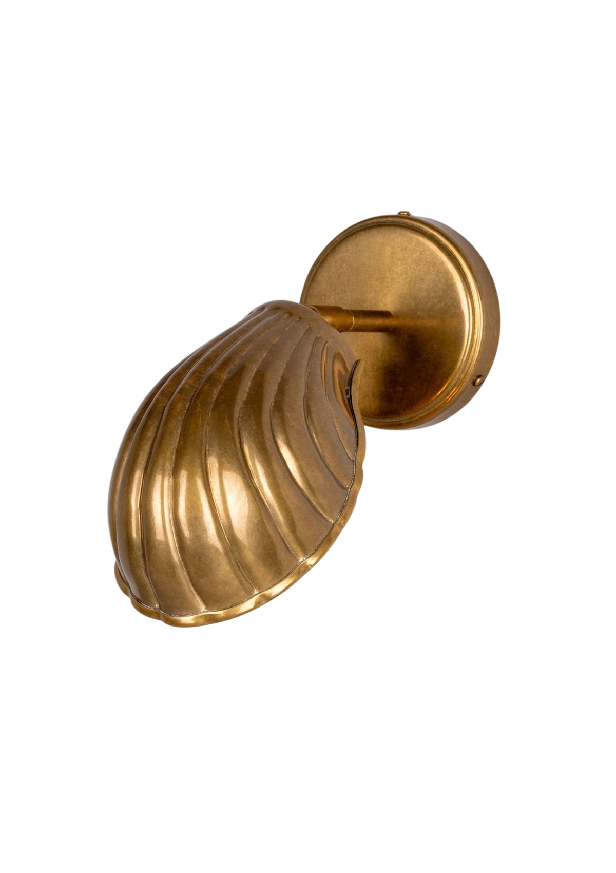 Shell Adjustable Brass Wall Sconce – Antique Brass