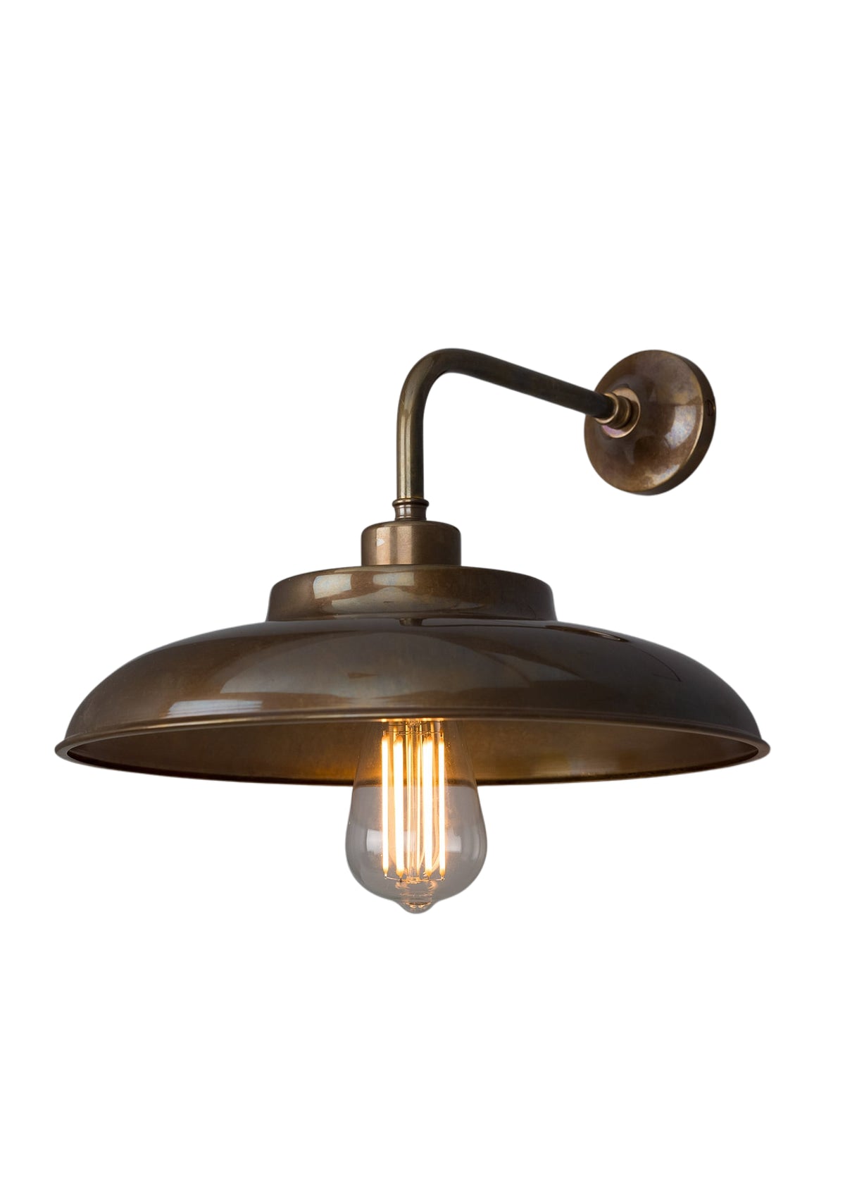 Telal Industrial Brass Factory Wall Sconce – Antique Brass