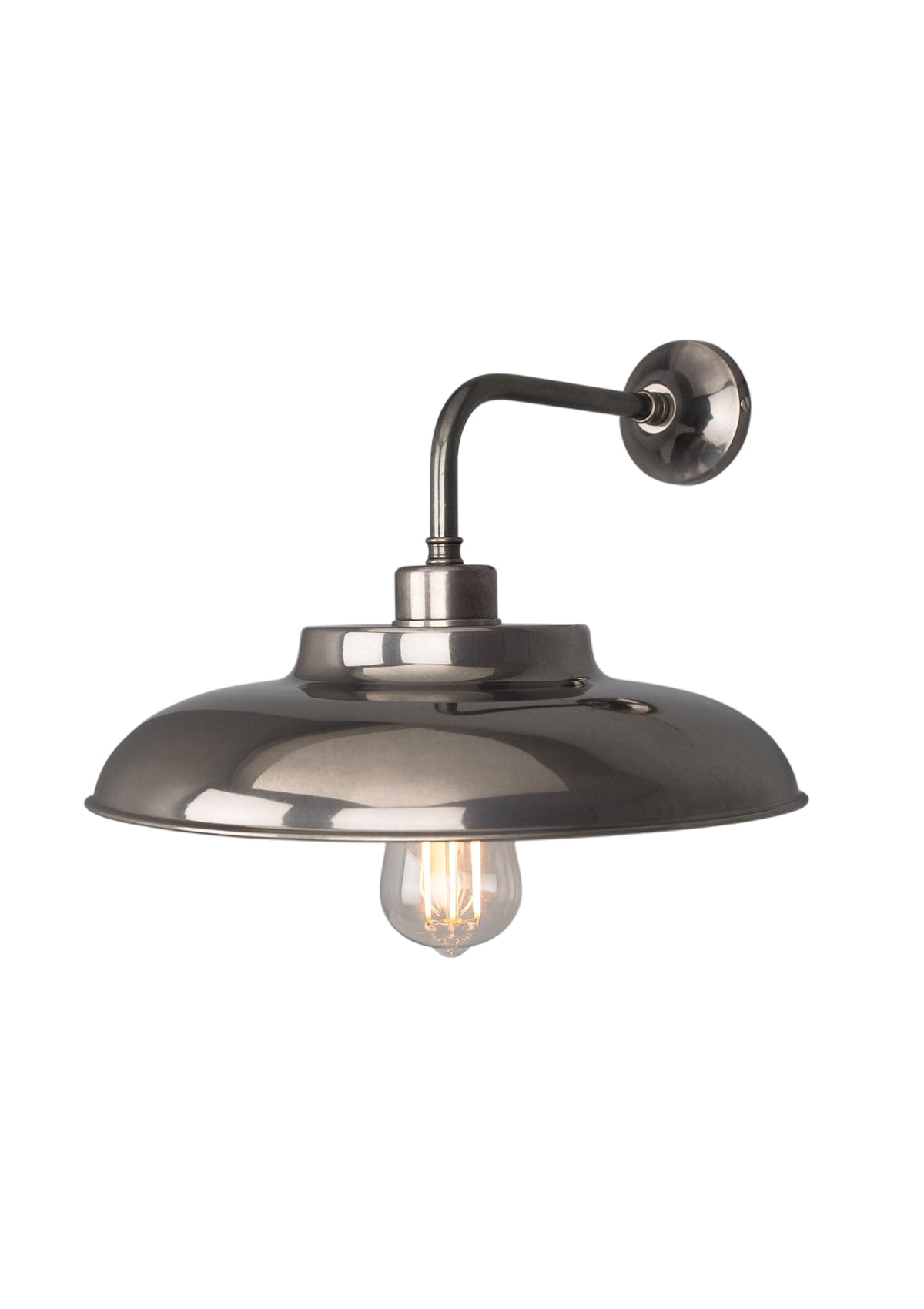 Telal Industrial Brass Factory Wall Sconce – Antique Silver