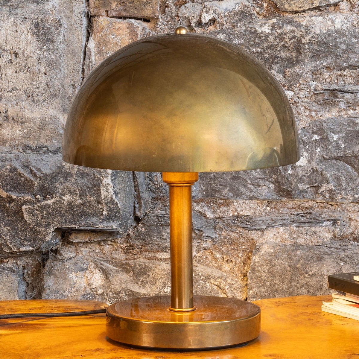 Turku Modern Brass Dome Table Lamp