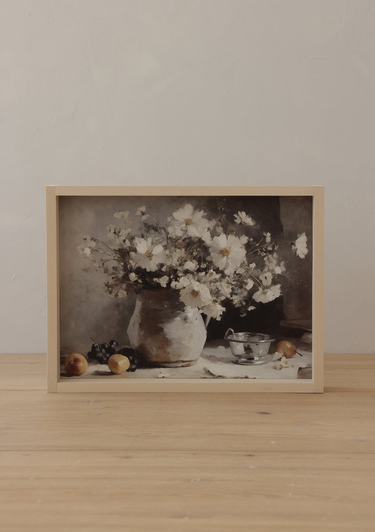 Vintage Flower Fruit Still Life Framed Print